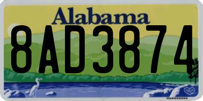 AL license plate 8AD3874