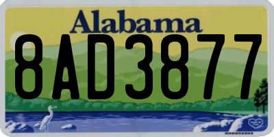 AL license plate 8AD3877