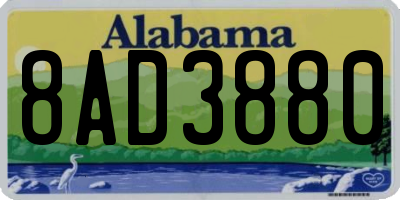 AL license plate 8AD3880