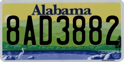 AL license plate 8AD3882