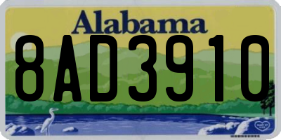 AL license plate 8AD3910