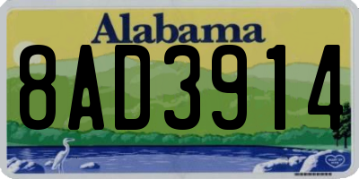 AL license plate 8AD3914