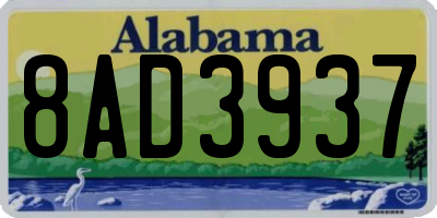 AL license plate 8AD3937