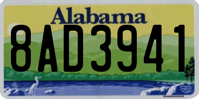 AL license plate 8AD3941