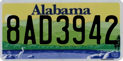 AL license plate 8AD3942