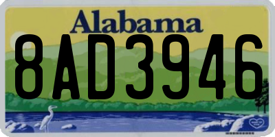 AL license plate 8AD3946