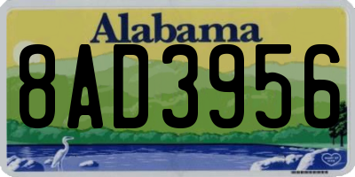 AL license plate 8AD3956