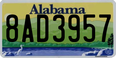AL license plate 8AD3957