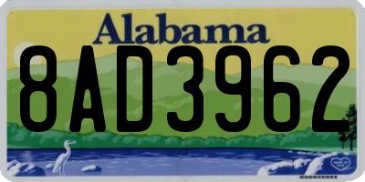 AL license plate 8AD3962