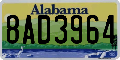 AL license plate 8AD3964