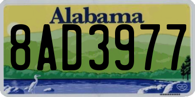 AL license plate 8AD3977