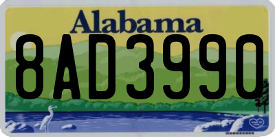 AL license plate 8AD3990