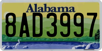AL license plate 8AD3997