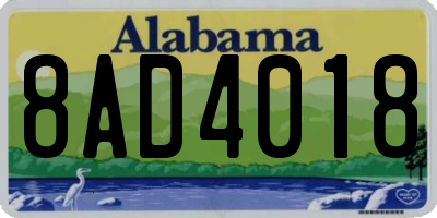 AL license plate 8AD4018