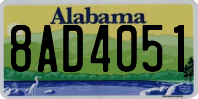 AL license plate 8AD4051