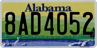 AL license plate 8AD4052
