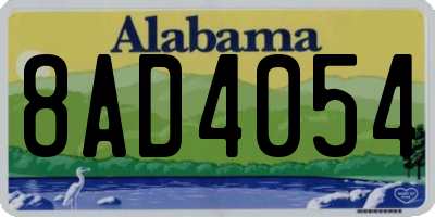 AL license plate 8AD4054