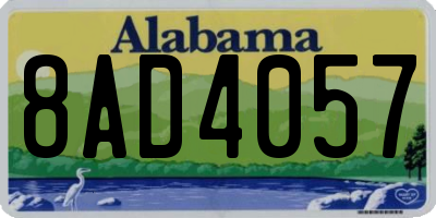 AL license plate 8AD4057