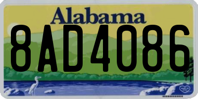 AL license plate 8AD4086