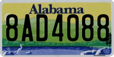 AL license plate 8AD4088