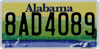AL license plate 8AD4089
