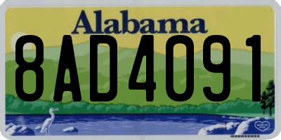 AL license plate 8AD4091