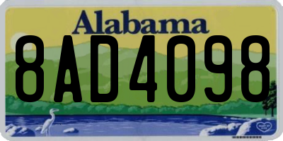 AL license plate 8AD4098