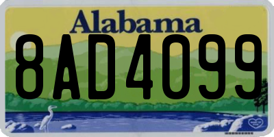 AL license plate 8AD4099