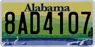 AL license plate 8AD4107