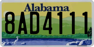 AL license plate 8AD4111