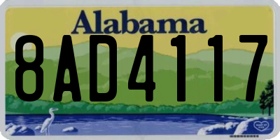 AL license plate 8AD4117