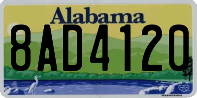 AL license plate 8AD4120