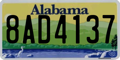 AL license plate 8AD4137