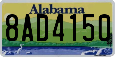 AL license plate 8AD4150