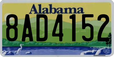 AL license plate 8AD4152