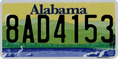 AL license plate 8AD4153