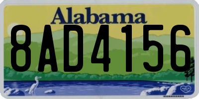 AL license plate 8AD4156