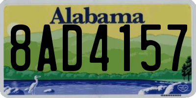 AL license plate 8AD4157