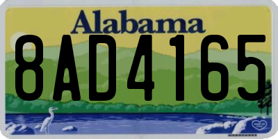 AL license plate 8AD4165
