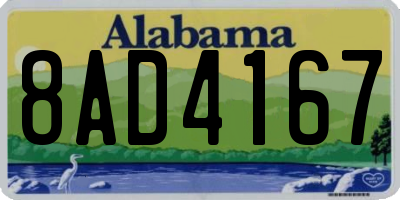 AL license plate 8AD4167