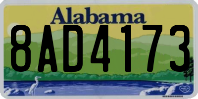 AL license plate 8AD4173