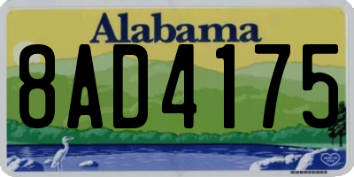 AL license plate 8AD4175