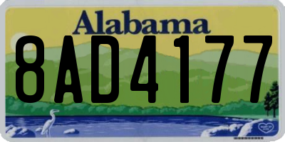 AL license plate 8AD4177