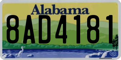 AL license plate 8AD4181