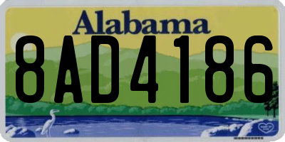 AL license plate 8AD4186
