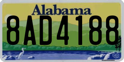 AL license plate 8AD4188