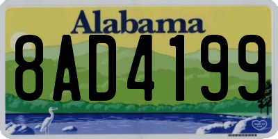 AL license plate 8AD4199