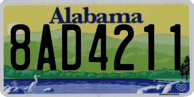 AL license plate 8AD4211