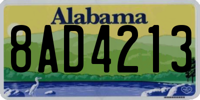 AL license plate 8AD4213