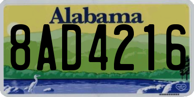 AL license plate 8AD4216